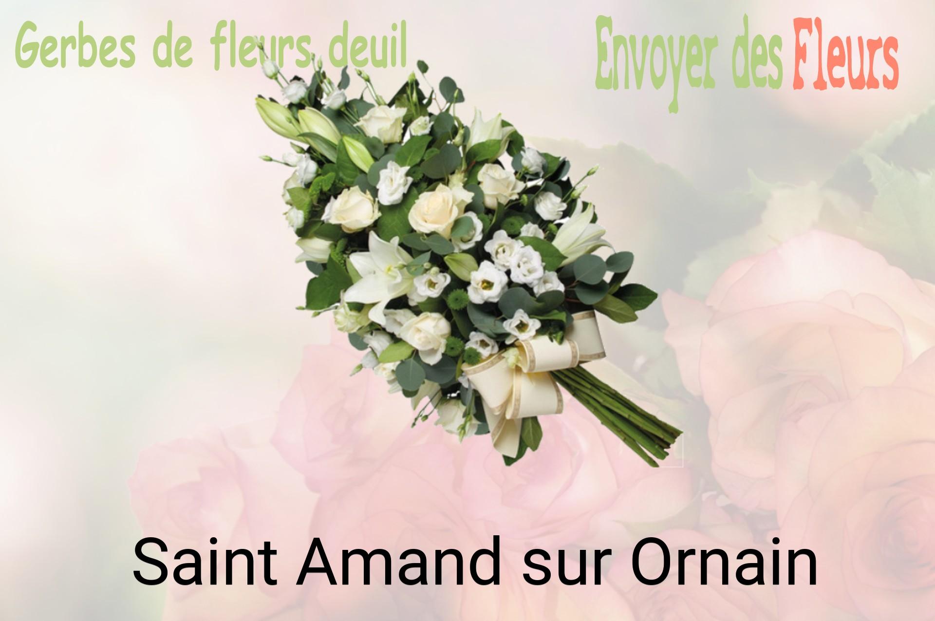 Gerbe de fleurs de deuil livrée à Saint-Amand-sur-Ornain